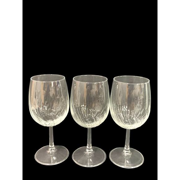 Set of 3 Royal Leerdam Radiance Water Goblets 6.6" Curved Netherland 8 oz - Picture 1 of 5